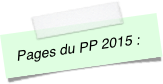 Pages du PP 2015 :